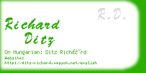 richard ditz business card